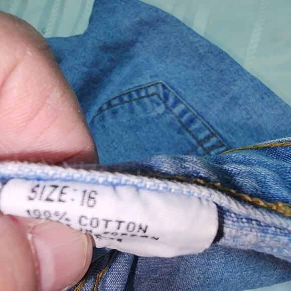 FORE WARNED EUC WOMEN'S BOOT LEGSZ 16  DENIM BLUE JEANS - Picture 11 of 11